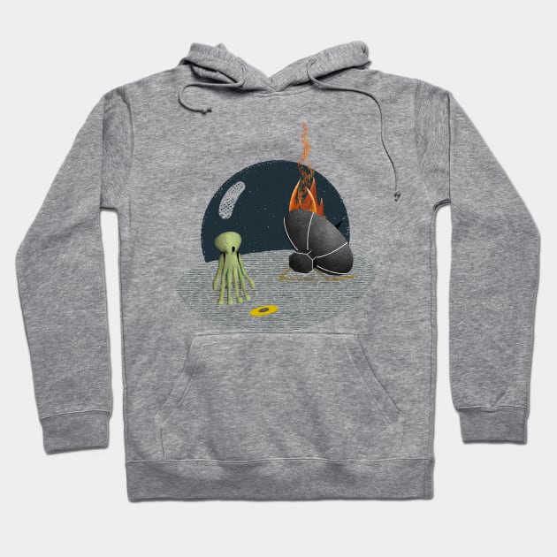 Golden Record Found Hoodie by Catastrocheese